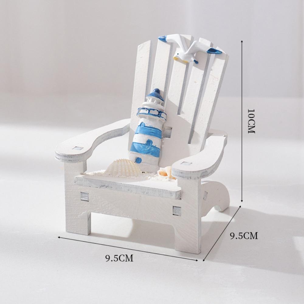 Mediterranean Style Beach Chair Figurines Mini Chair Decoration Ornaments  Photography Props