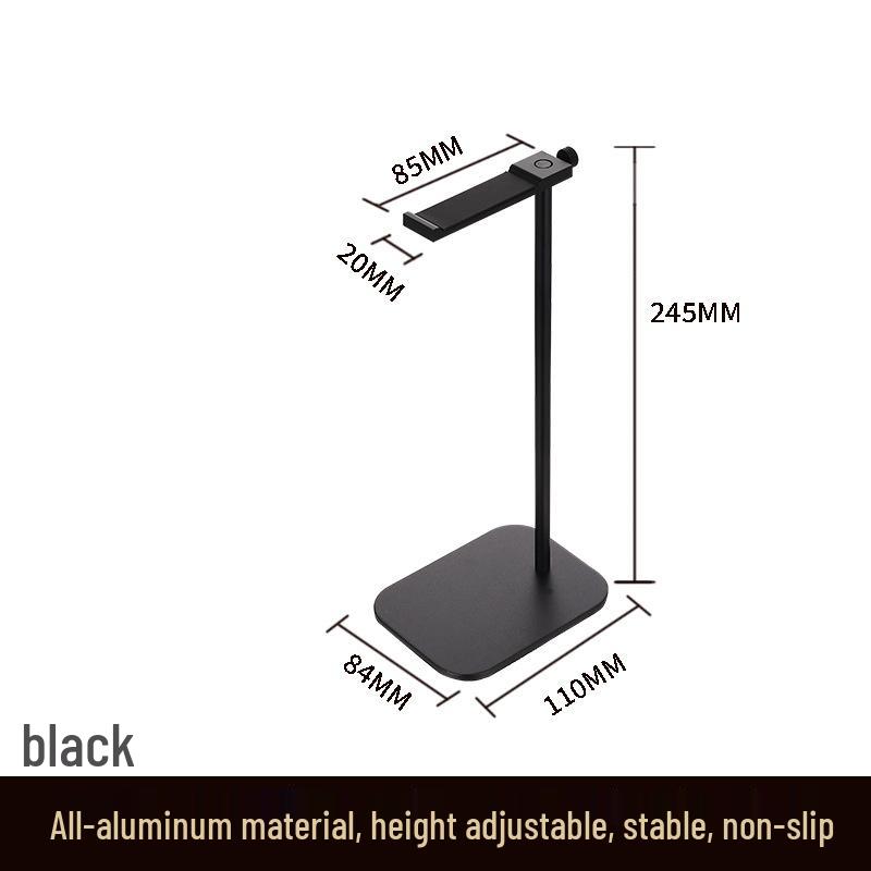 Aluminum Desktop Headset Stand with Anti-Slip Base