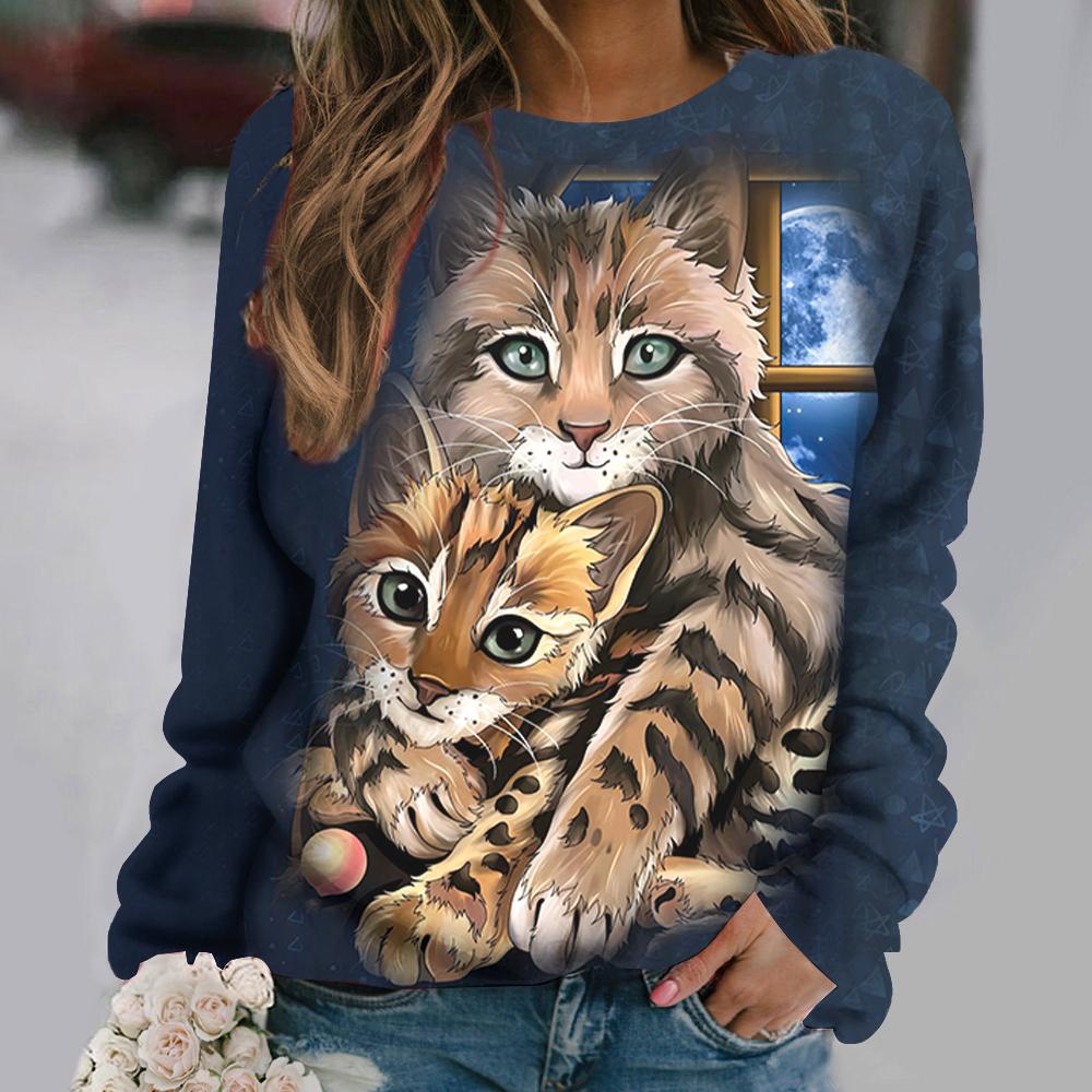 Amazon Vintage Printed Long Sleeve Sweatshirt Owl Print Vintage