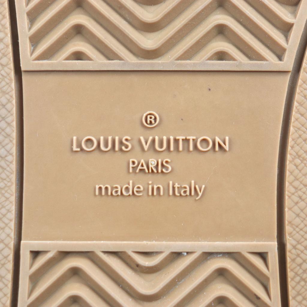 Tolle LOUIS VUITTON Low-Cut-Sneakers Linie Rivoli Schwarz weiß braun Monogramm Herren 7.5 Gebraucht