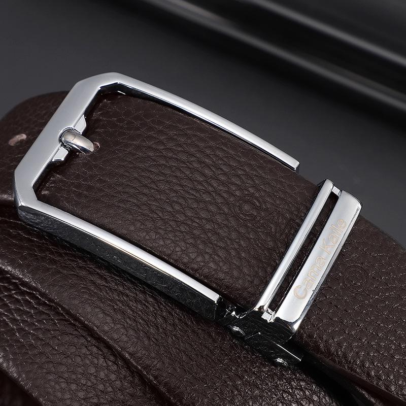 Men s Premium Leather Belt - Pin Buckle, Business & Casual Style 110 cm