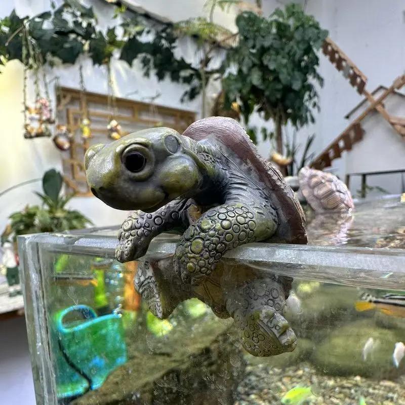 Simulation Turtle Ornament Cartoon Turtle Outdoor Garden Pool Landscaping Decoration Climbing Turtle HomeDecor Flower Pot Decor
