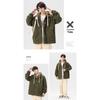 Couple's Corduroy Hooded Jacket with Thick Velvet for Autumn and Winter Men's Fake Two-piece Hoodie Jacket