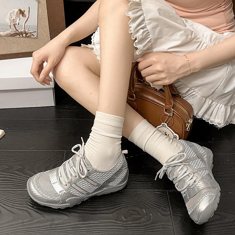 Spot heightening German training shoes women's 2025 new summer mesh breathable thick-soled versatile small casual sports shoes