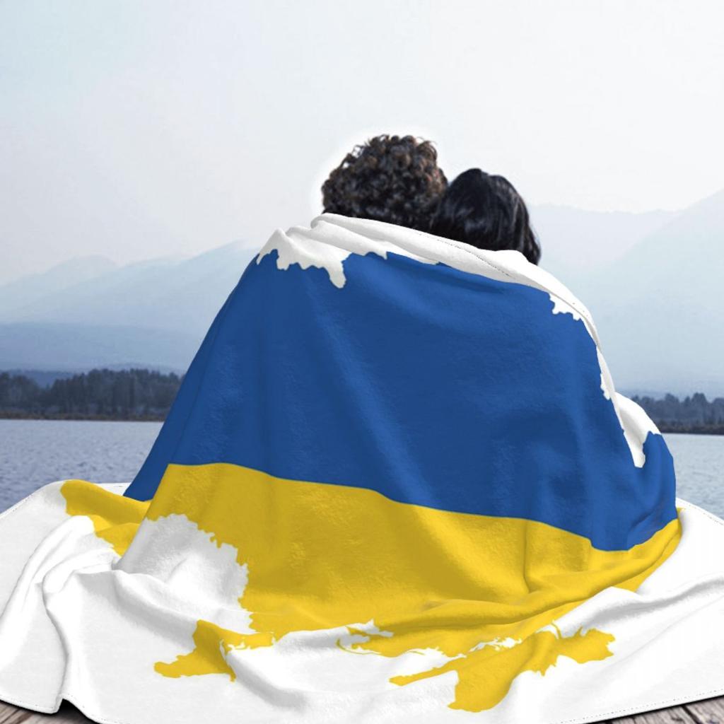 Flag Of Ukraine Blankets Soft Warm Flannel Throw Blanket Bedspread for Bed Living room Picnic Travel Home Couch