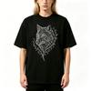 Geometric Wolf Graphic Tee Vintage Animal Shirt for Men Women  Enthusiast T-Shirt