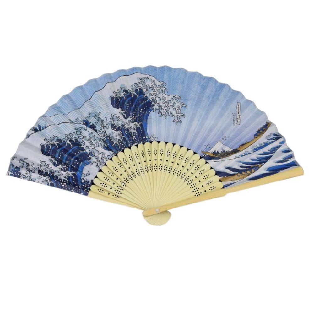 Vintage Japanese Style Folding Fan Paper Fan Props Fan Portable Dance Hand Fan  Home Decoration