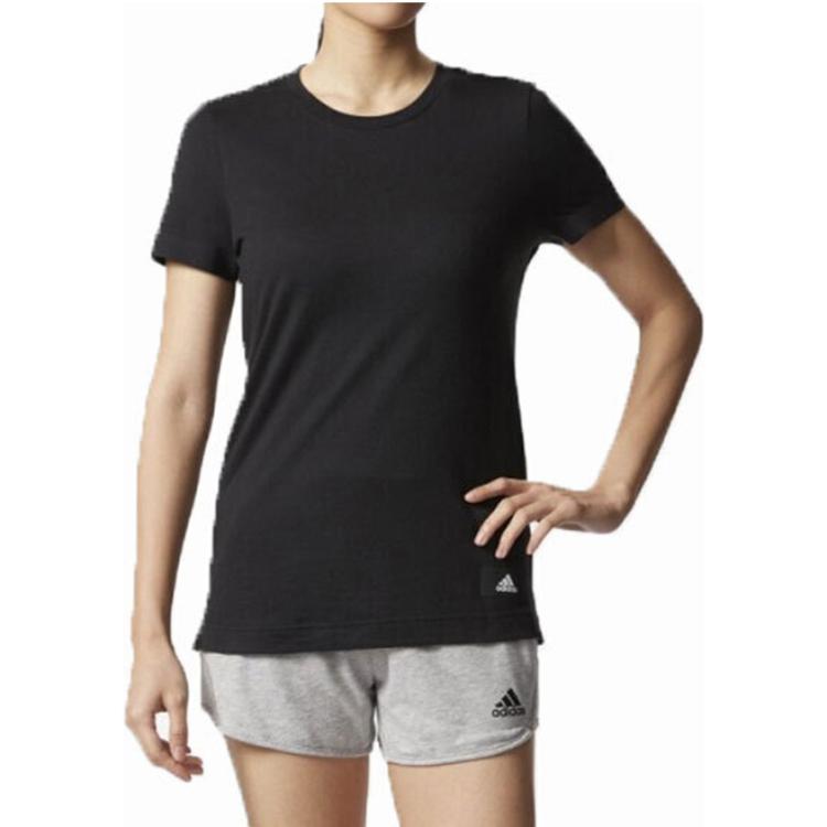Adidas Sports Casual Quick-Dry Ultra-Light Moisture-Wicking Breathable Running Training Solid Color Crew Neck Pullover Short Sleeve T-Shirt CW2445