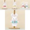 Cute Rabbit Plush Toy With Short Pile Fabric For Bag Decoration And Collection