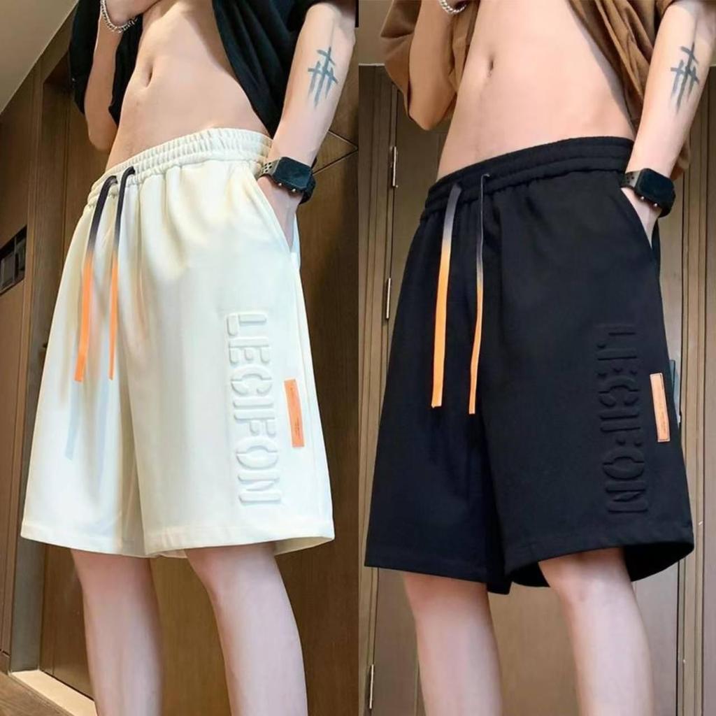 New Summer Hong Kong Style Men's Print Shorts - Trendy Mid-Length Casual Sports Pants