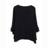 Niche Stylish Black Summer Doll Top: Age-Reducing, Belly-Covering Women's Shirt.