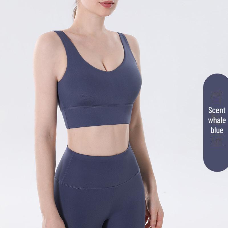 Tuta estiva da yoga da donna Lulu - Elegante design sulla schiena per fitness e jogging con pantaloni da yoga invisibili
