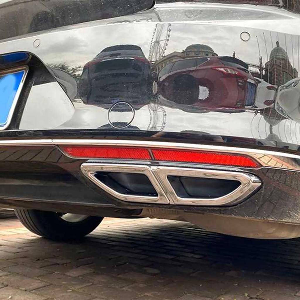 2016 To 2019 for Volkswagen Magotan Passat B8 2016-2019 Rear Lip Bumper Spoiler Car Tail Throat Frame Exhaust Pipe Trim ABS