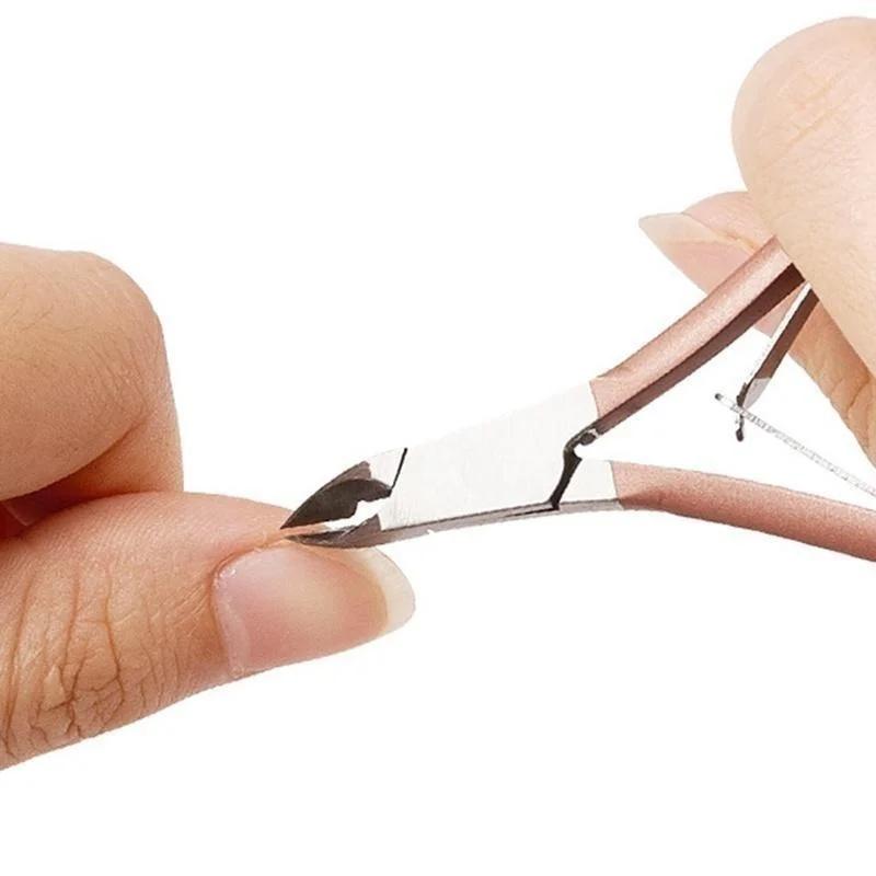 Nail Cuticle Scissor Cuticle Pusher Tweezer Cutter Nipper Clippers Dead Skin Remover Manicure Tool Beauty Nail Pliers