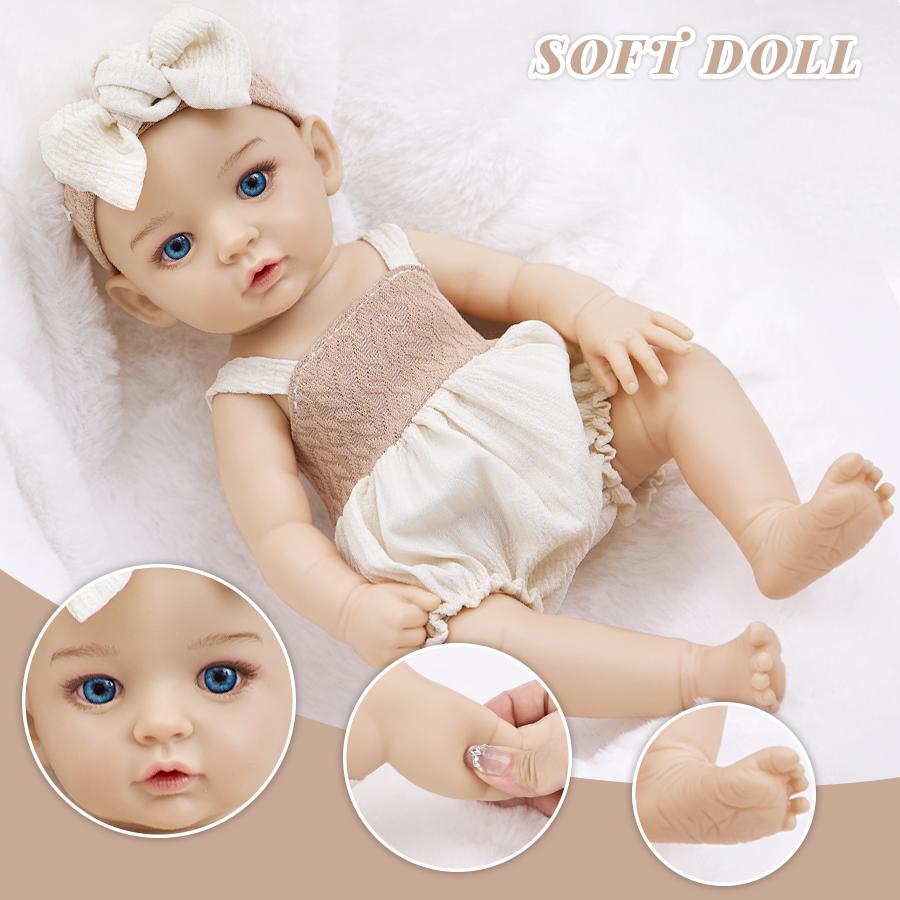 Golden Dress Doll 12 Inch 30cm Super Simulation Rebirth Doll Toy Doll Dress Up Party Soothing Doll, Christmas Gift