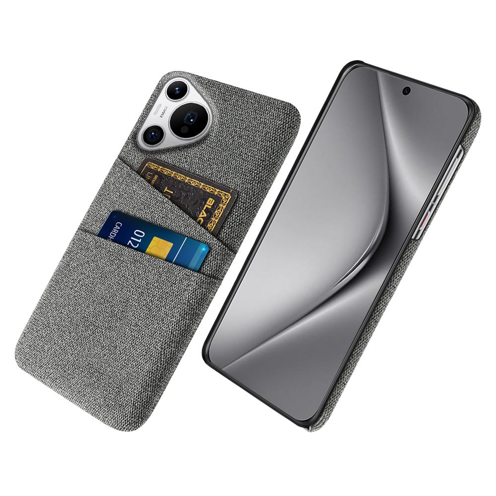 For Huawei Pura 70 Pro/Pura 70 Pro+ Case Card Holder Hard PC with Cloth Phone Protection Cover