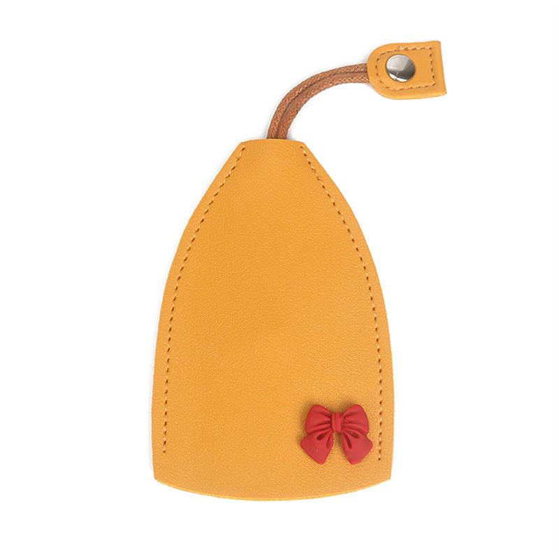 Cute Pu Leather Car Key Case Pull-Out Car Keychain Bag Large-Capacity Personalized Keychain for Women Car Key Cover
