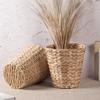 Handmade Woven Rope Storage Basket Flower Pot Planter Basket Laundry Dirty Clothes Storage Potted Garden Plant Flower Holders