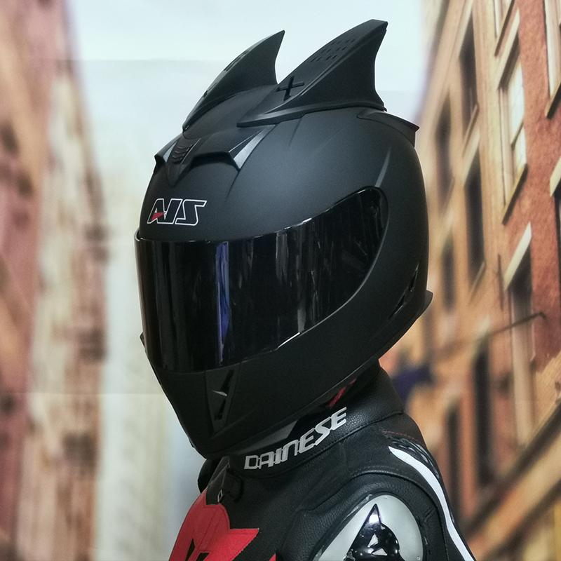 AIS motorcycle helmet men and women personality full helmet four seasons universal Bluetooth slot DOT ECE