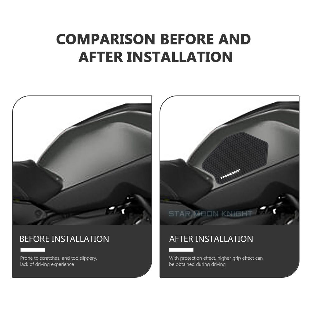 Motorcycle Non-slip Side Fuel Tank Stickers Waterproof Pad Rubber Sticker For YAMAHA TRACER700 Tracer 700 Tracer 7 GT