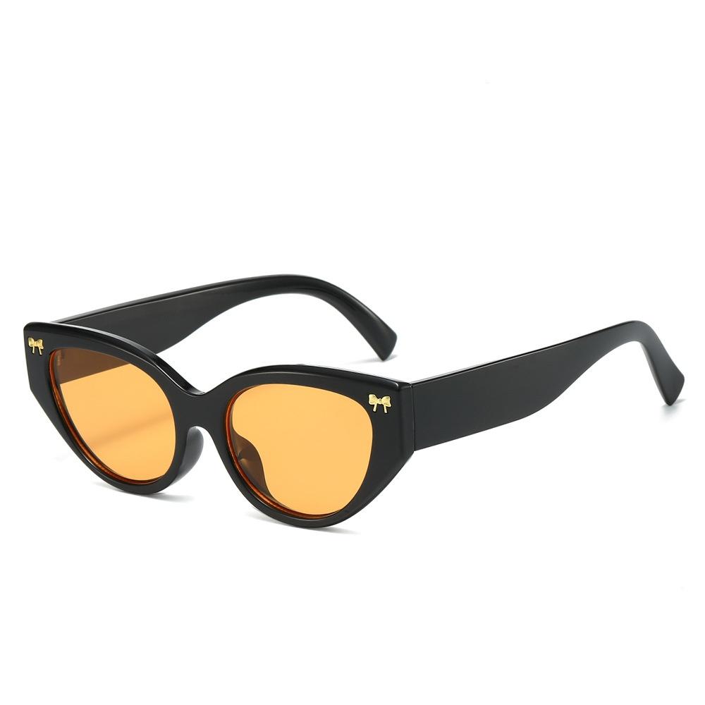 New Luxury Leopard Print Gradient Cat Eye Bow Decoration Women Sunglasses Retro Fashion Travel Casual Men Sun Glasses UV400