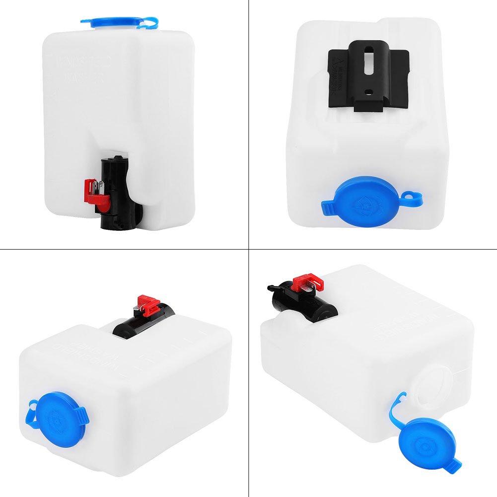 Qiilu Washer Nozzle Washer Tank Universal Windshield Cleaning Pot Cleaning Bottle Kit Cleaning Tool for Classic Car 1.2ltr