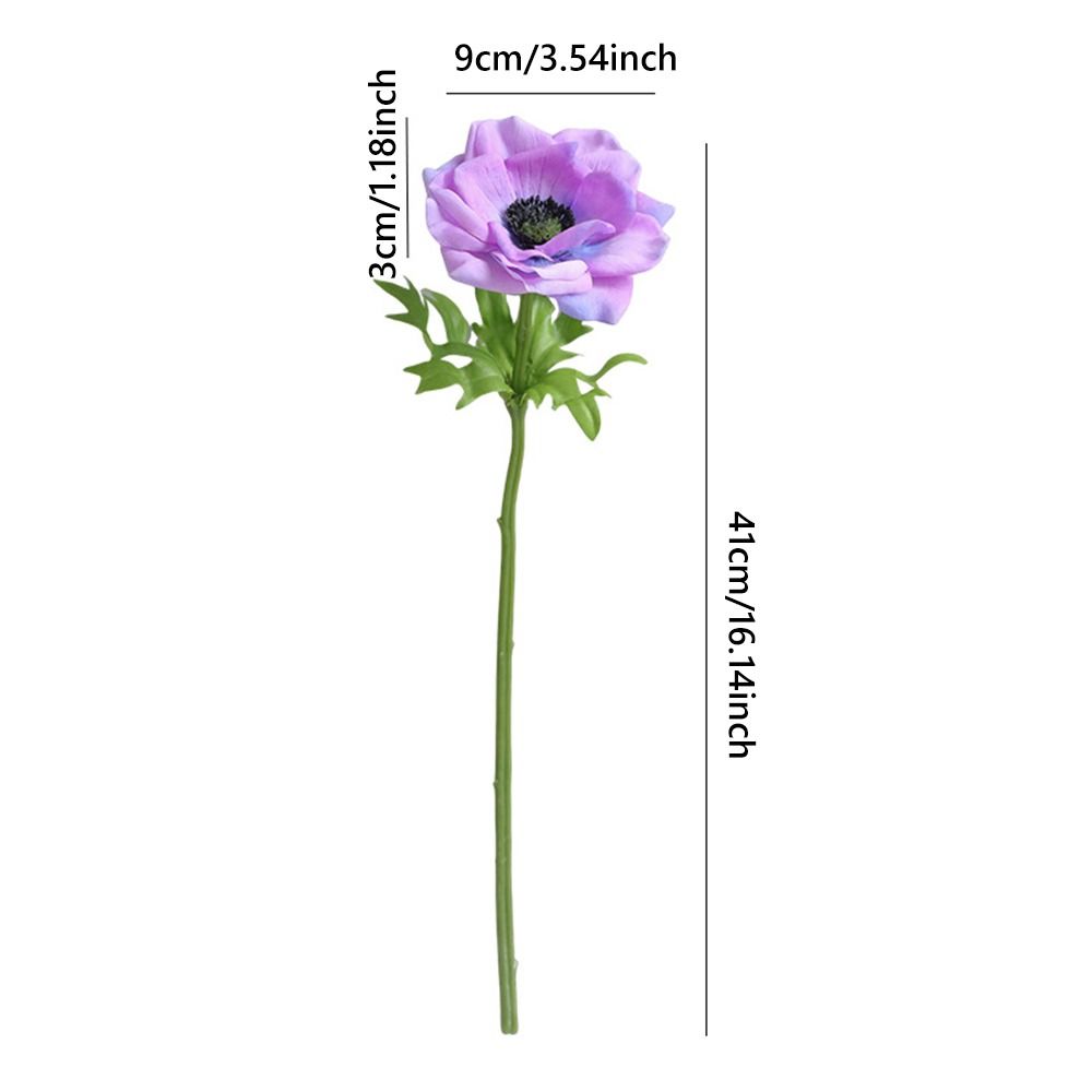 Multicolor Corn Poppy Artificial Flower Green Leaves Faux Flower Fake Flower Home Decoration