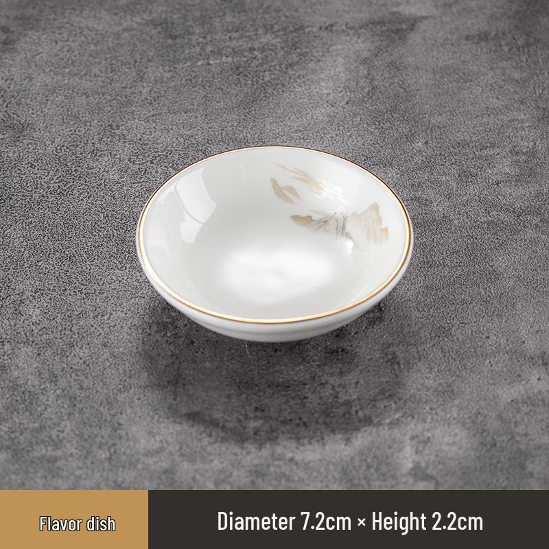 Gold Rimmed Bone China 9-Piece Banquet Tableware Set