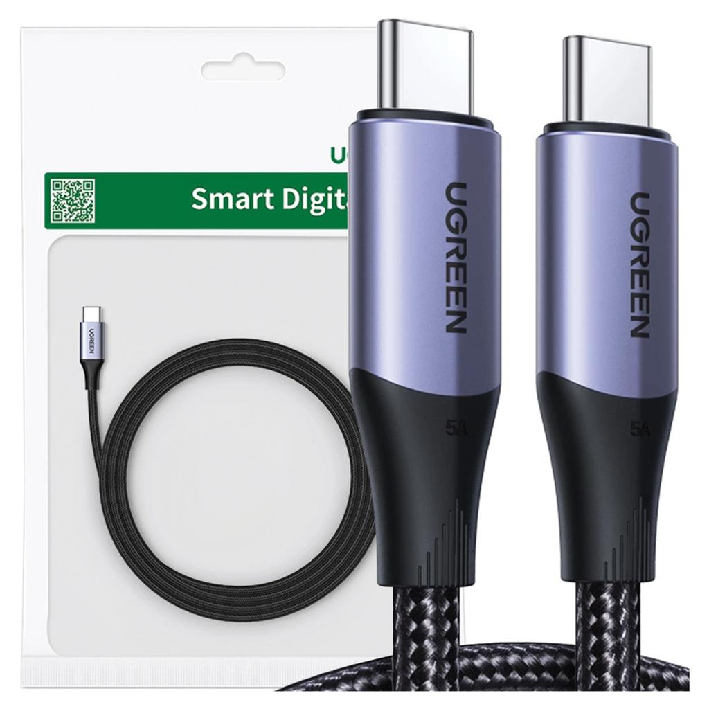 Ugreen Us355 Usb-C 3.1 Gen.2 Cable, 5A, 100W, 4K, 10Gbps, 1M (Black)