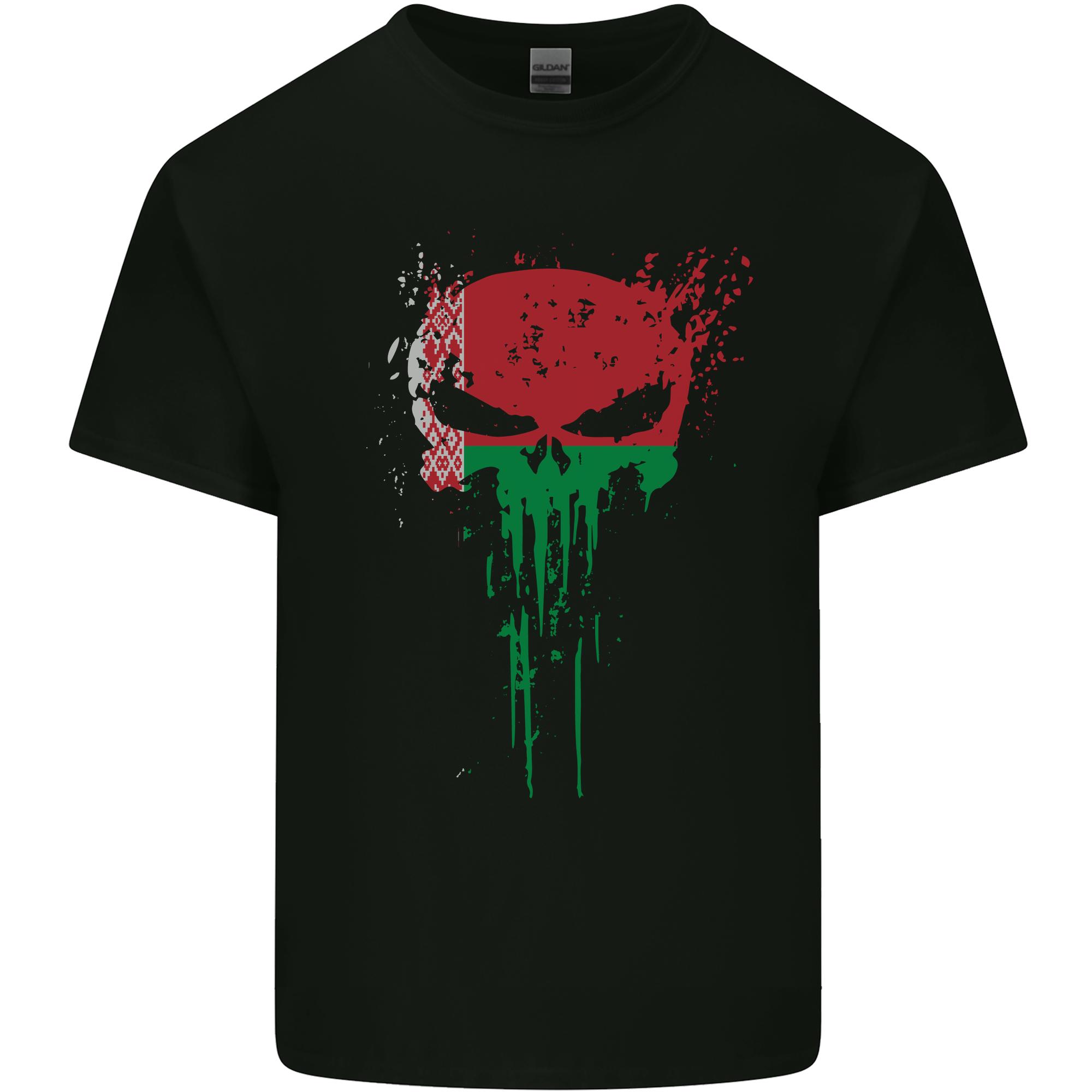 Belarus Skull Gym Training Bodybuilding Unisexs Light Cotton TShirt S