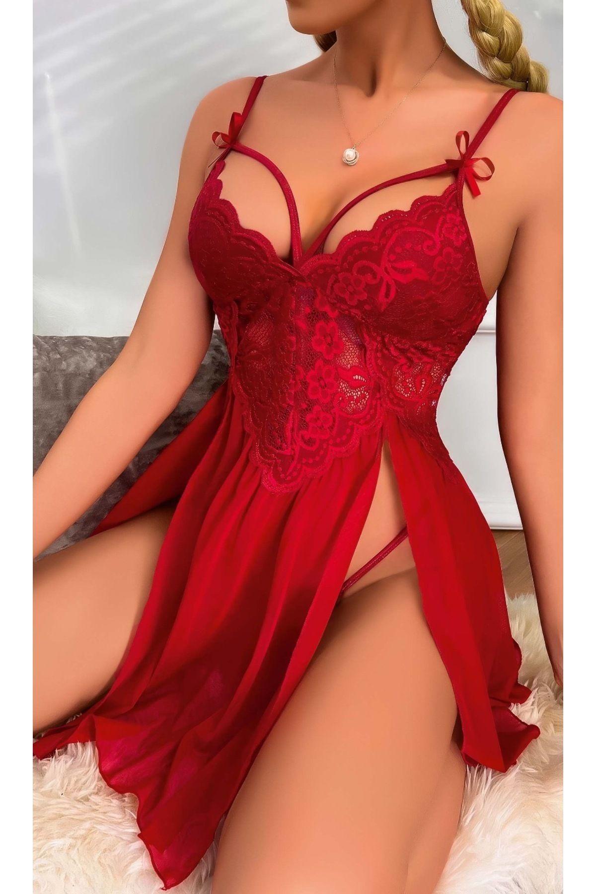 

Kadın Bordo Sık Yumsak Seksi Gecelik S , M , L , XL , 2XL