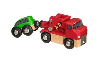 BRIO Tow Truck 33528, Ages 3+ [Toy, Wooden Toy, Train, Locomotive, Electric Vehicle, Gift (Birthday/Christmas)]