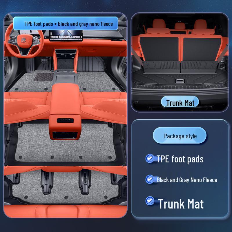 BYD Tang L 2025 Floor Mats TPE Interior Accessories