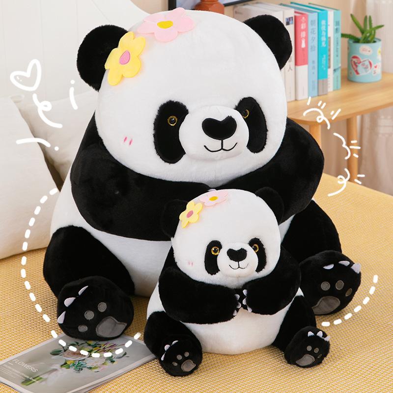 Plush Panda Short Toy Doll Cartoon Animal Design Loveliness Comfortable Soft