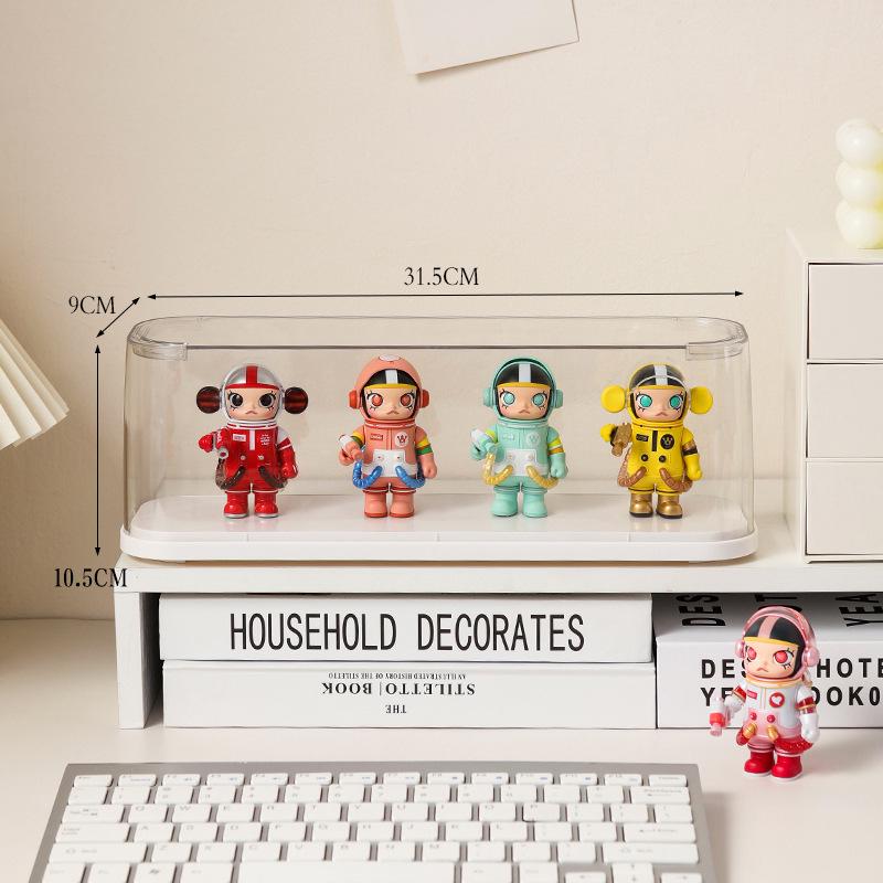 

Прозорий акриловий пилозахисний стенд для демонстрації фігурок Lego та колекційних фігурок Pop Mart Single Layer Standard White (includes doll glue)