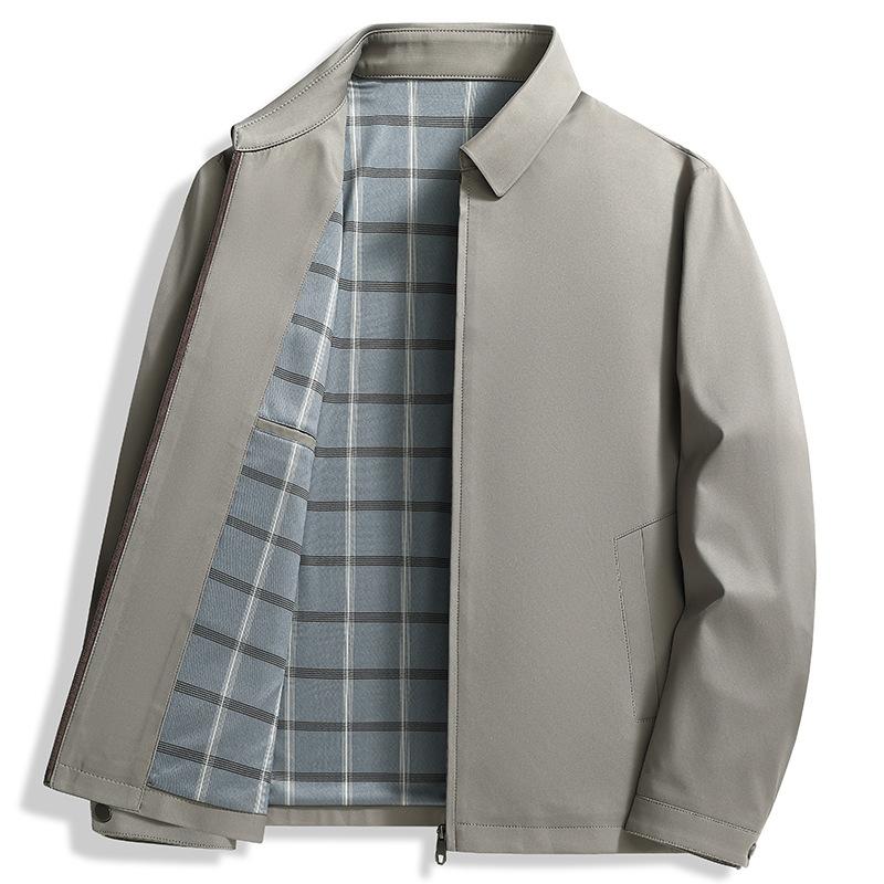 

Куртка мужская весна и осень новая тонкая куртка классическая куртка для людей среднего и пожилого возраста мужская куртка для пап M