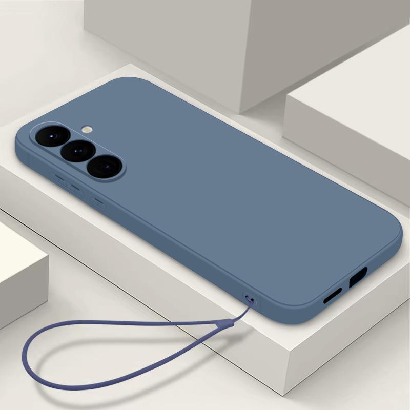 Soft Silicone Lanyard Case For Samsung Galaxy S23 S24 S25 Ultra S22 Plus S23 S24 FE A55 A53 A54 A35 A15 A16 A25 5G Phone Cover