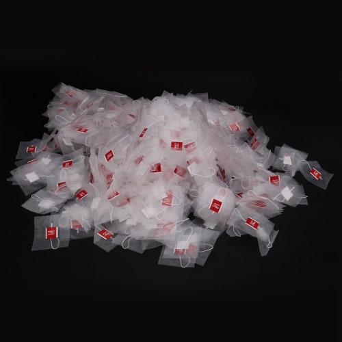 YOLTEC 1000pcs 5.5 X 7cm Pyramid Filter Nylon Tea Bags, Single String, Clear Label, Empty Tea Bags