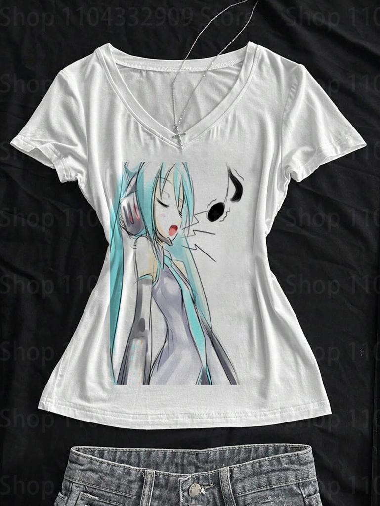 Emo Star Girl Y2k Tops Woman Clothing 90s Vintage Clothes for Women Gothic T-shirt Women's Cropped Graphic Tees Y2k Top Kpop