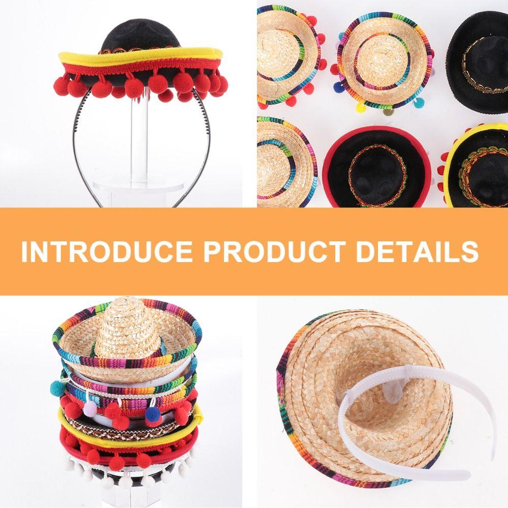 New Party Supplies Performance Props Sombrero Headbands Hair Hoops Mexican Hat Festival Headdress