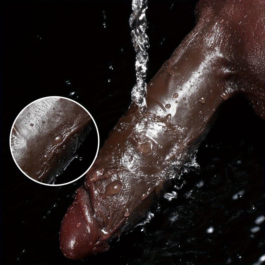 Dildo realistico in silicone morbido con ventosa, punto G flessibile e tappo anale per uso unisex per adulti, adatto per il gioco a mani libere e il flirt di coppia