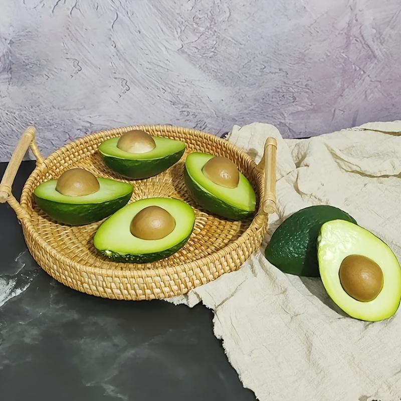 1 Realistic PU Avocado Replica - a Lifelike Half-avocado Decoration for Store Displays, Photo Props, Kitchen Decorations, Mixed-