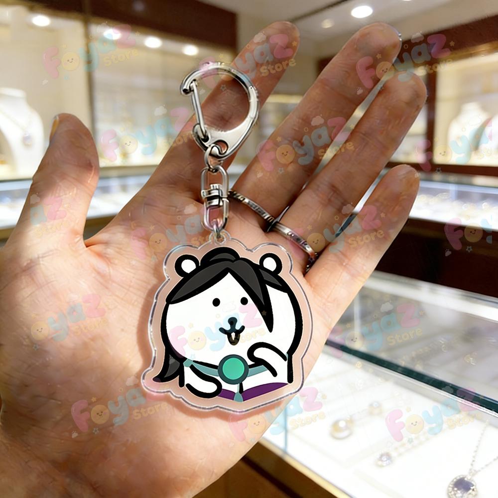 Cartoon Game Sage Chamber Keychain for Accessories Omen Jett Bear Key Ring Jewelry Fans Friends Birthday Gifts