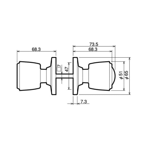Kawaguchi Giken High Speed ??Knight Latch Lock, Backset 60mm