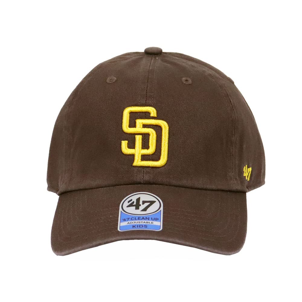 Forty Seven Baseball Major League Baseball for Boys and San Diego Padres Brown Kids' Cap, Logo, Low-Profile Cap, Girls, Design, [Used]