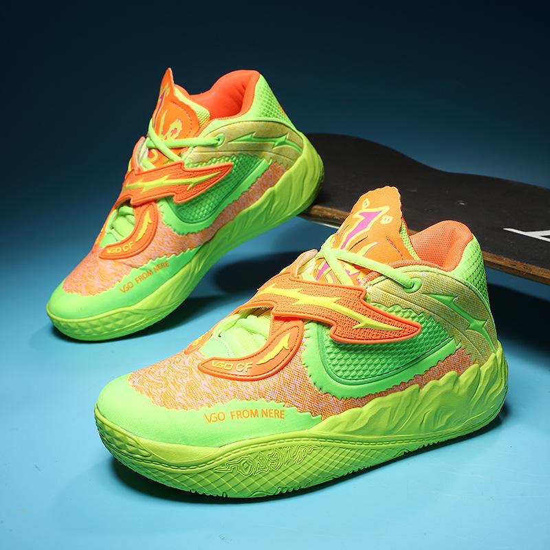 Three-ball 5th Generation Personalized Velcro MD Rubber Sole Basketball Shoes Boots Youth Training Game Sports Shoes