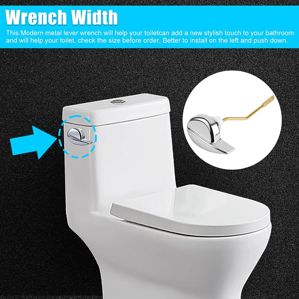 Side Front Mount Toilet Lever Handle for TOTO Toilet Tanks Stylish Metal Design for Enhanced Bathroom Aesthetics