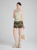 Salad Basket Frill Layered Inner Shorts Skirt - Khaki