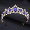 Baroque Big Water drop Tiara For Women Wedding Crown Birthday Party Elegant Crown Bridal Hair Jewelry Accessories