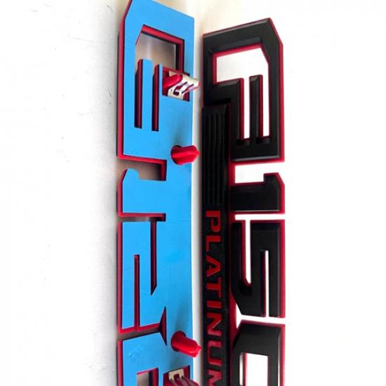 Black Red Fits 2015-2018 For F-150 Platinum Emblems Front Fender Badges